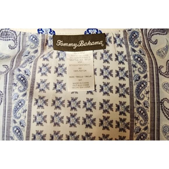 Tommy Bahama New Beach Cover-Up Small S Blue Tropical Paisley Swim Dress Resort - Picture 8 of 8